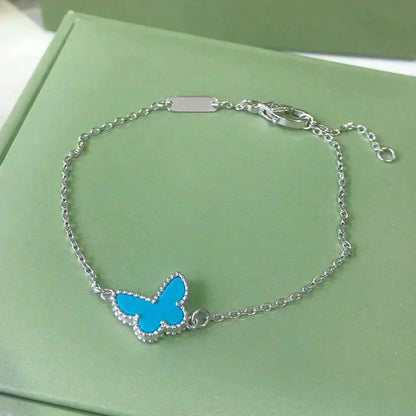 [Glow Muse]BUTTERFLY TURQUOISE BUTTERFLY BRACELET SILVER