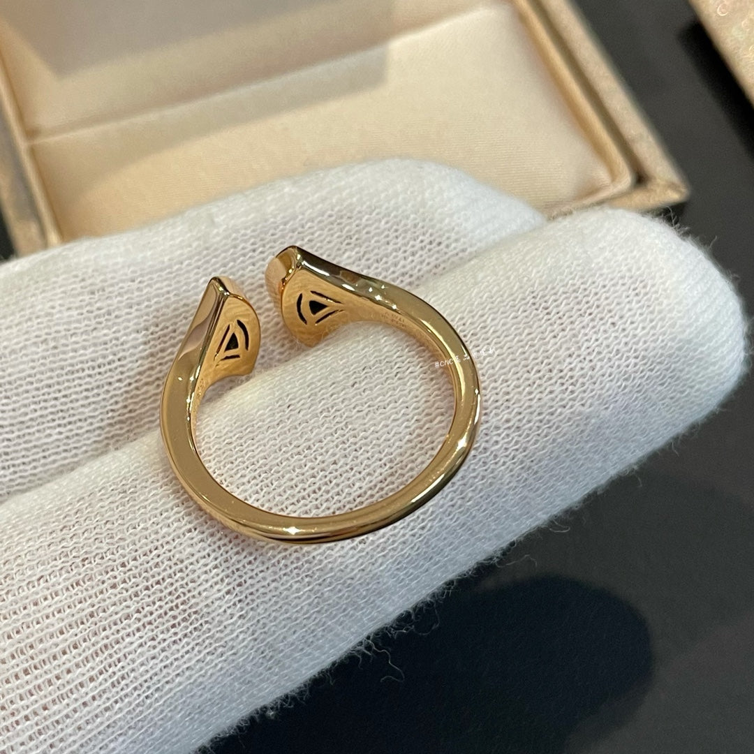 [Glow Muse]ANILLO ABIERTO DE DIAMANTES DE MALAQUITA DREAM