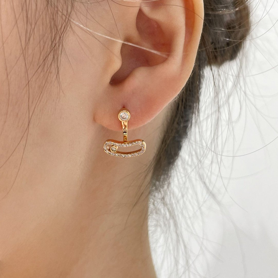 [Glow Muse]PENDIENTES DE DIAMANTES EN ORO ROSA MOVE UNO
