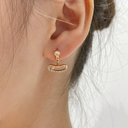 [Glow Muse]PENDIENTES DE DIAMANTES EN ORO ROSA MOVE UNO