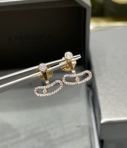 [Glow Muse]PENDIENTES DE DIAMANTES EN ORO ROSA MOVE UNO