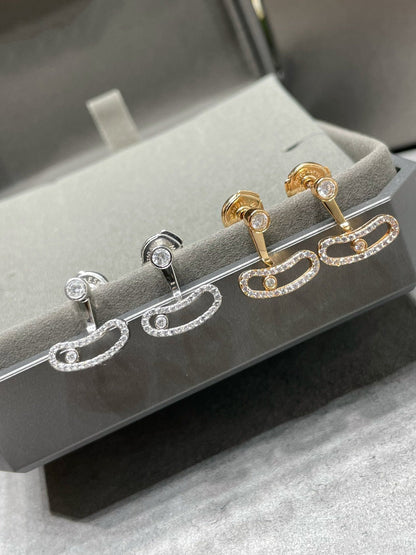 [Glow Muse]PENDIENTES DE DIAMANTES EN ORO ROSA MOVE UNO