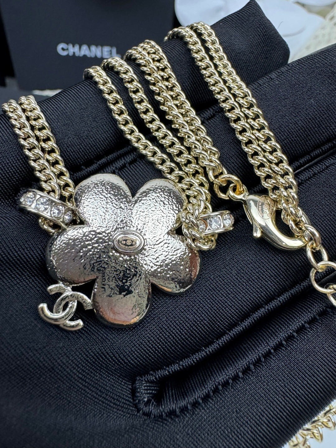 [Glow Muse]Nuevo collar de doble capa floral azul