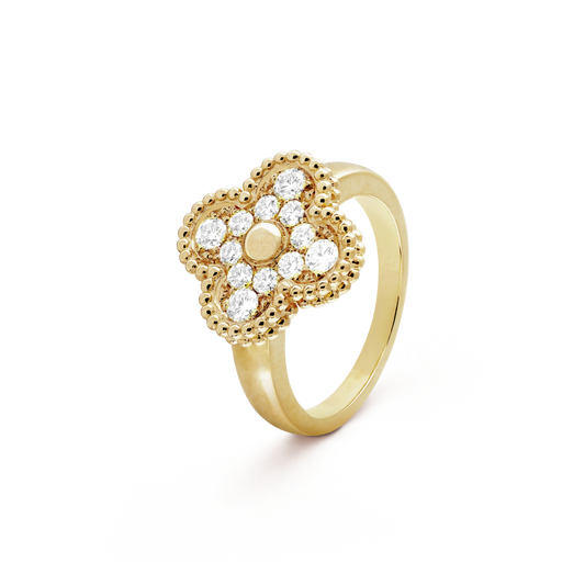[Glow Muse] ANILLO DE DIAMANTES TRÉBOL