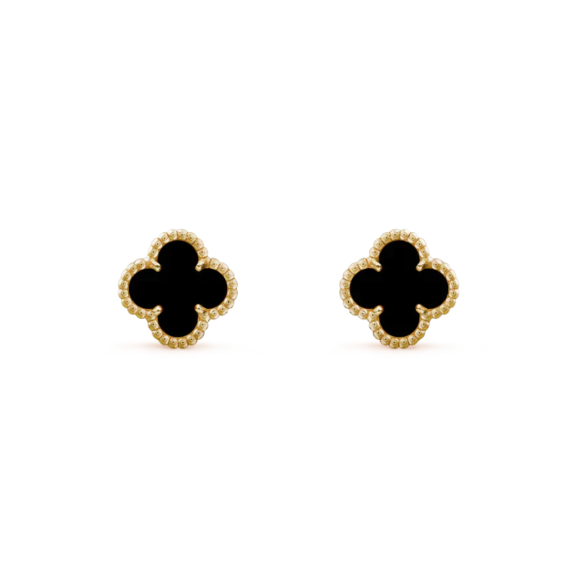 [Glow Muse]CLOVER MINI 9.5MM BLACK MOP EARRINGS