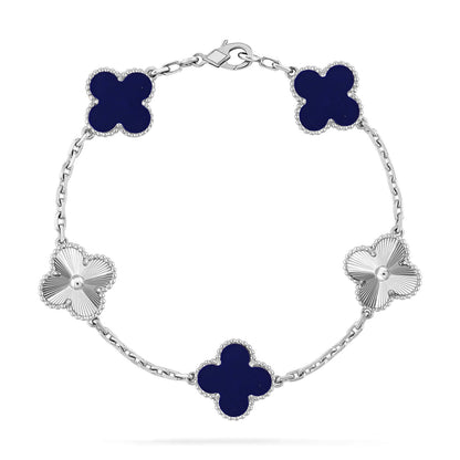 [⭐Glow Muse] مجموعة سوار CLOVER 5 MOTIF LAPIS LAZULI