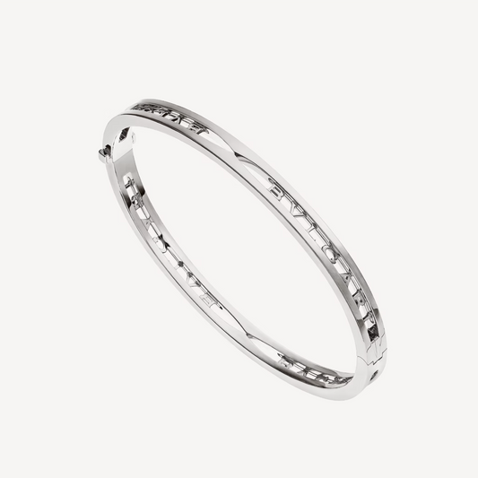 [Glow Muse] سوار حلزوني فضي بشعار ZERO 1