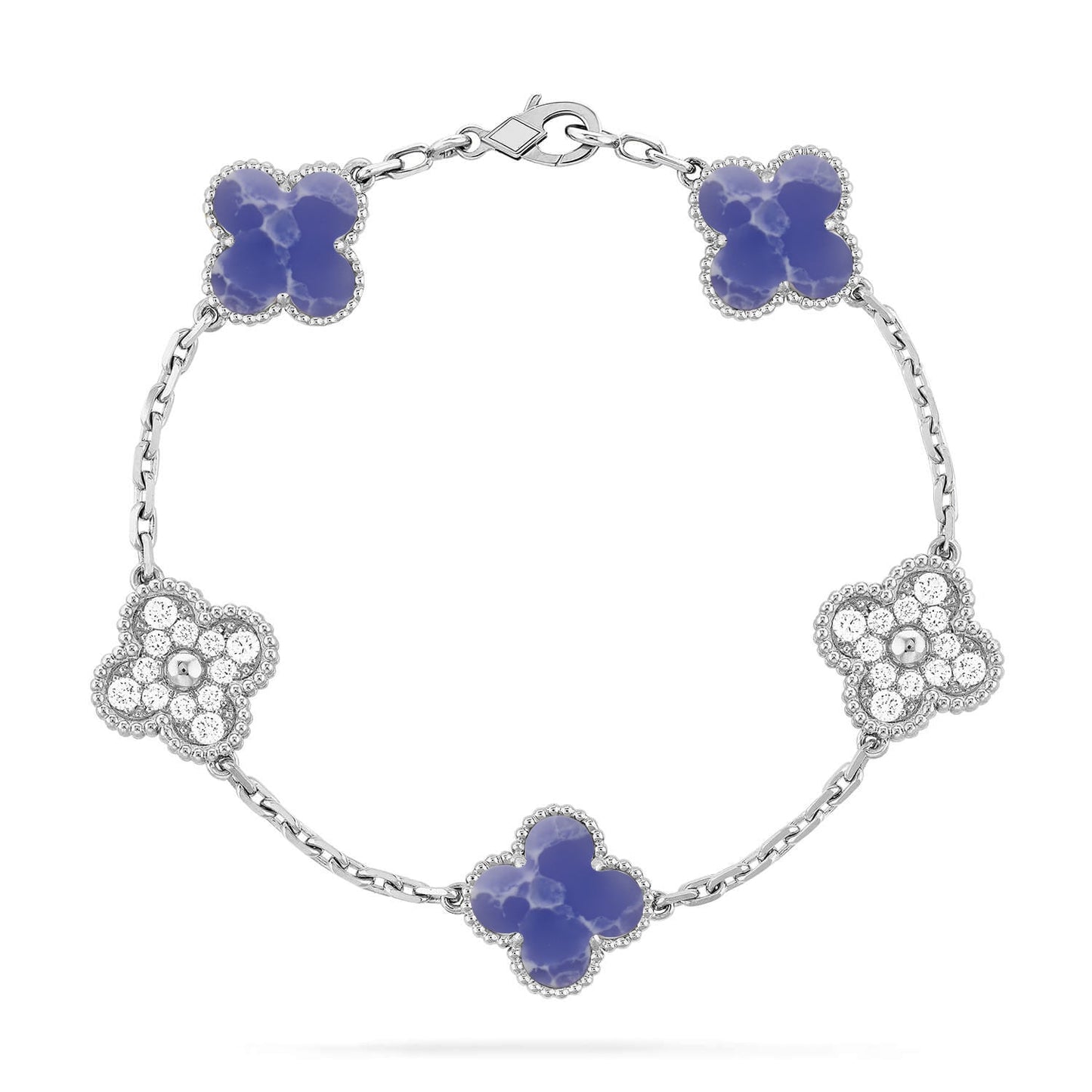 [⭐Glow Muse] مجموعة أساور CLOVER 5 MOTIF BLUE VEINS