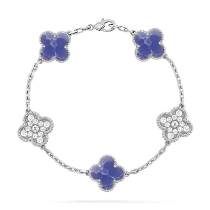 [⭐Glow Muse] مجموعة أساور CLOVER 5 MOTIF BLUE VEINS