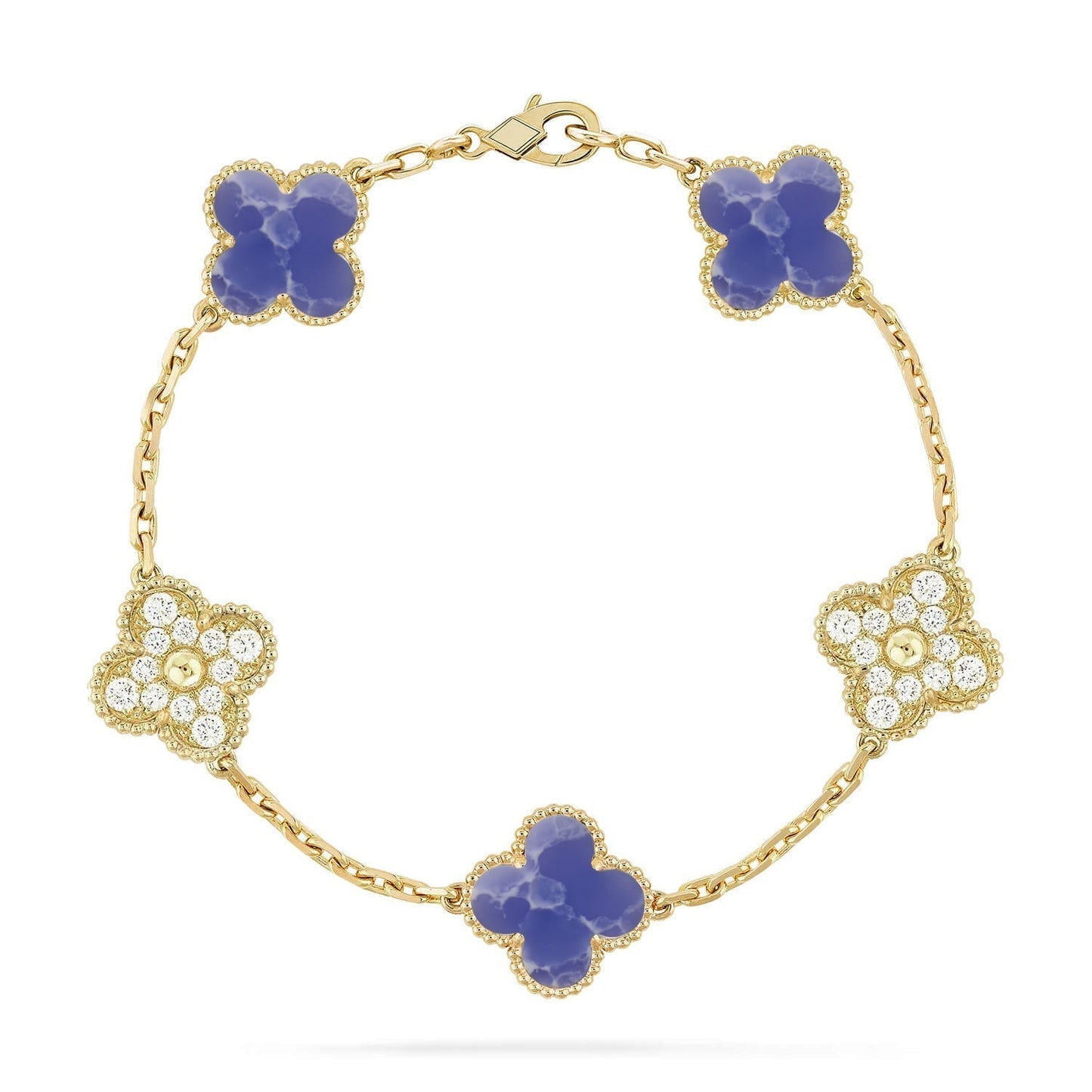 [⭐Glow Muse] مجموعة أساور CLOVER 5 MOTIF BLUE VEINS