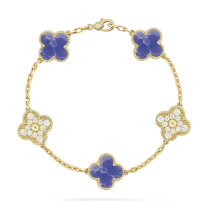 [⭐Glow Muse] مجموعة أساور CLOVER 5 MOTIF BLUE VEINS