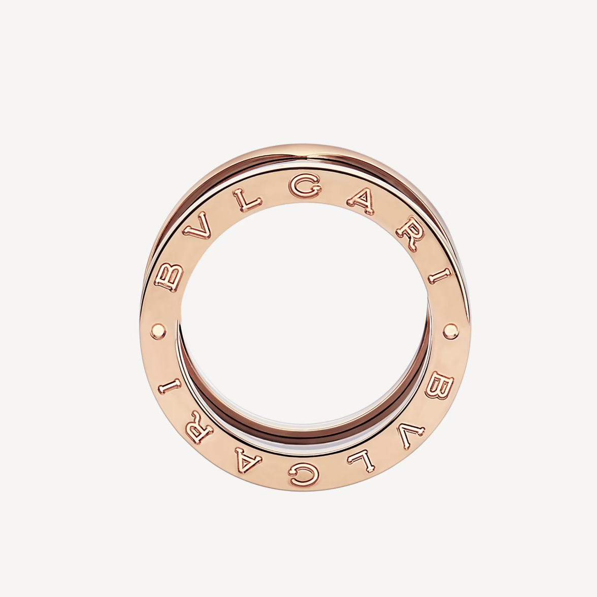 [Glow Muse] CERO 1 CUATRO ANILLOS Y ESPIRAL DE CERÁMICA NEGRA ANILLO DE ORO ROSA