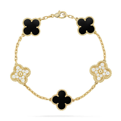 [⭐Glow Muse] مجموعة أساور العقيق من مجموعة 5 MOTIF CLOVER