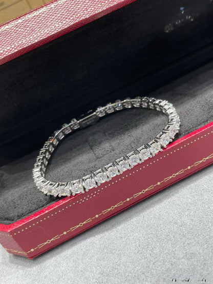 [Glow Muse joyas]PULSERA DE TENIS CON ENGARCE COMPLETO DE DIAMANTES