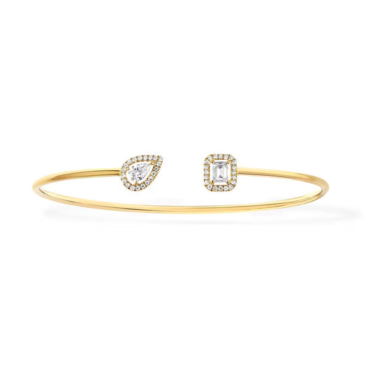 [Glow Muse] PULSERA DE PLATA CON DIAMANTES JONC FLEX MY TWIN TOI & MOI