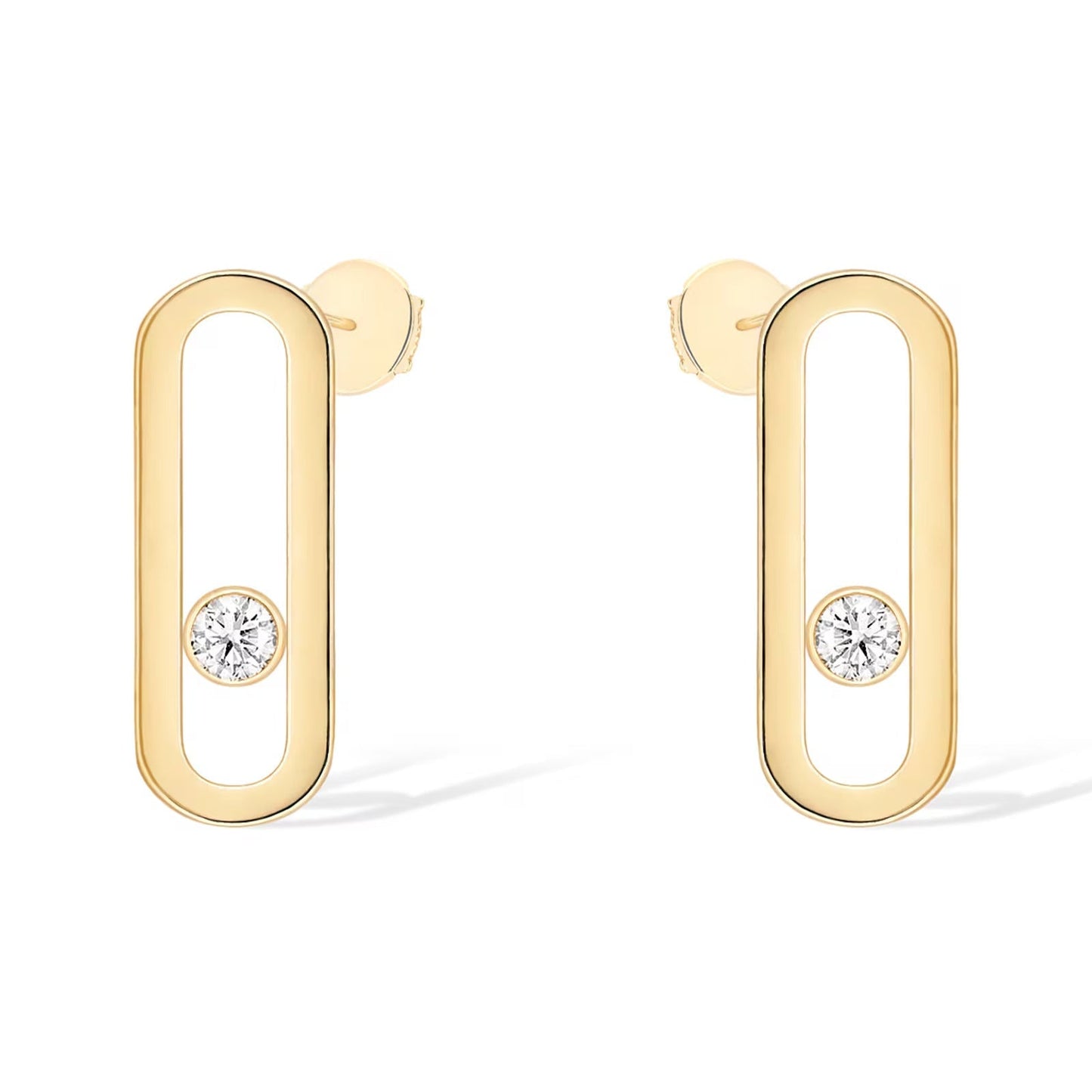 [Glow Muse]MOVE UNO SMALL 1 DIAMOND EARRINGS