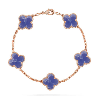 [⭐Glow Muse] مجموعة أساور CLOVER 5 MOTIF BLUE VEINS