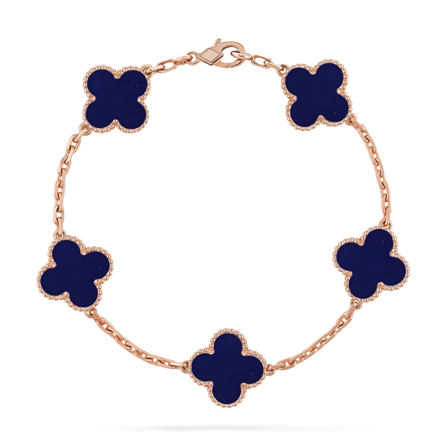 [⭐Glow Muse] مجموعة سوار CLOVER 5 MOTIF LAPIS LAZULI