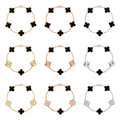 [⭐Glow Muse] مجموعة أساور العقيق من مجموعة 5 MOTIF CLOVER
