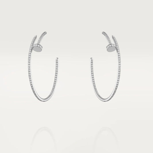 [Glow Muse]PENDIENTES JUSTE CON DIAMANTES COMPLETOS DE 1.8MM