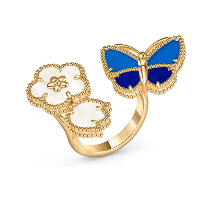 [Glow Muse]ANILLOS ABIERTOS DE MARIPOSA LUCKY SPRING