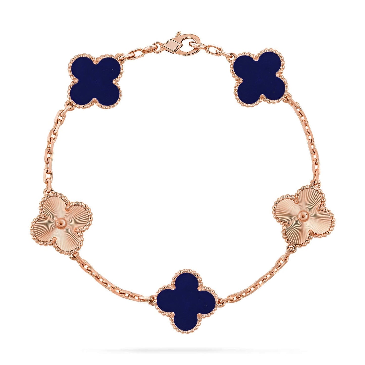 [⭐Glow Muse] مجموعة سوار CLOVER 5 MOTIF LAPIS LAZULI