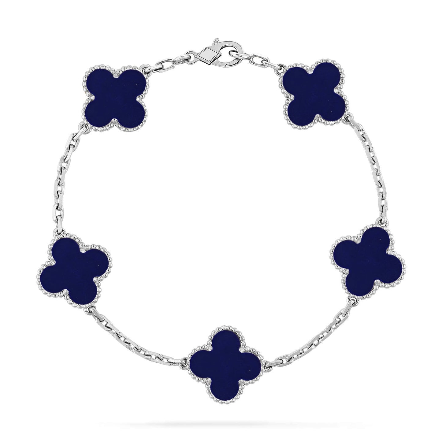 [⭐Glow Muse] مجموعة سوار CLOVER 5 MOTIF LAPIS LAZULI