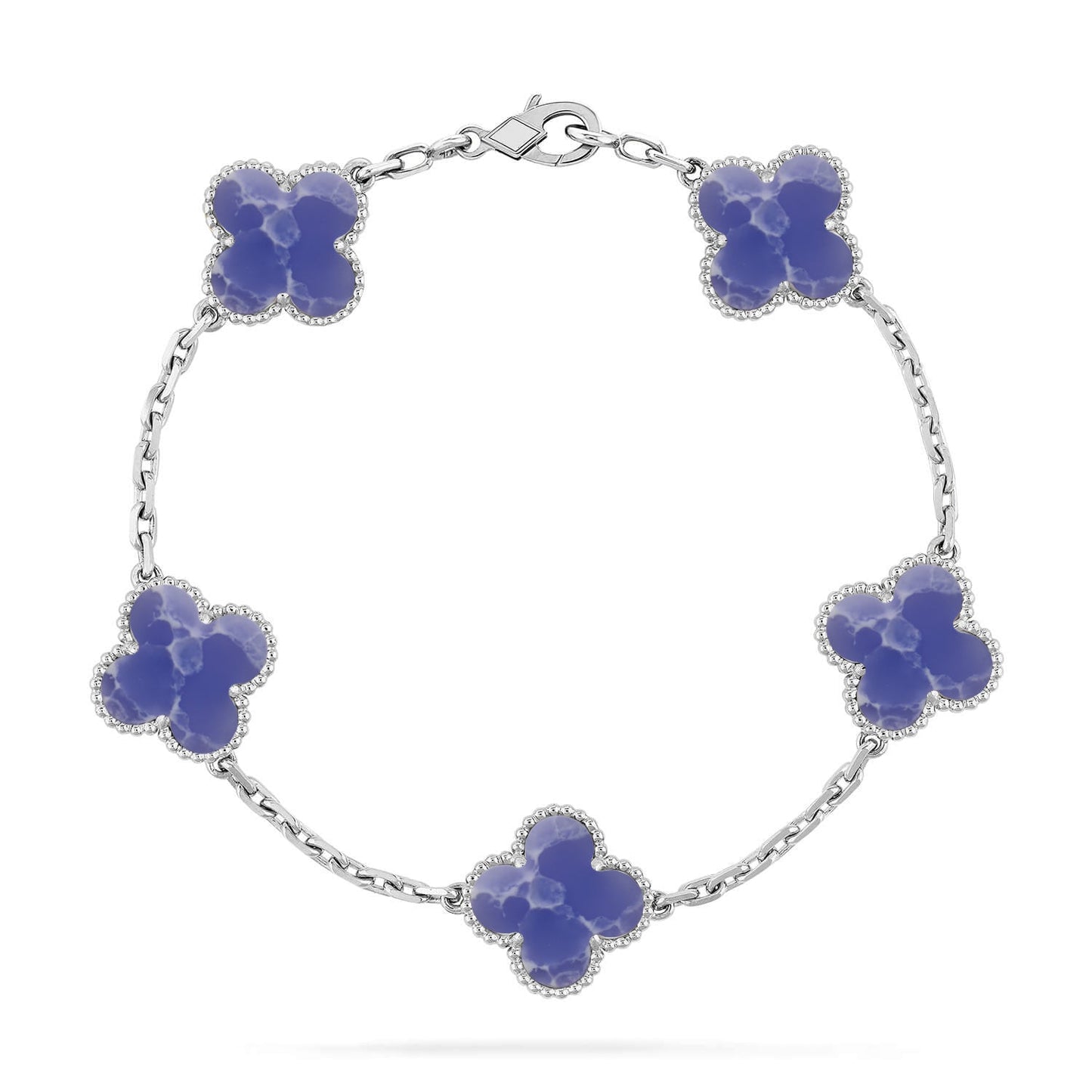 [⭐Glow Muse] مجموعة أساور CLOVER 5 MOTIF BLUE VEINS