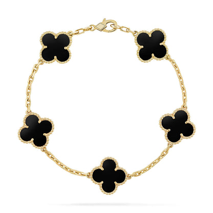 [⭐Glow Muse] مجموعة أساور العقيق من مجموعة 5 MOTIF CLOVER