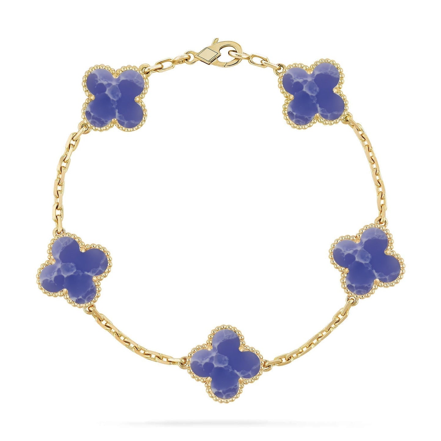 [⭐Glow Muse] مجموعة أساور CLOVER 5 MOTIF BLUE VEINS