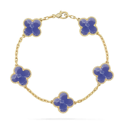 [⭐Glow Muse] مجموعة أساور CLOVER 5 MOTIF BLUE VEINS