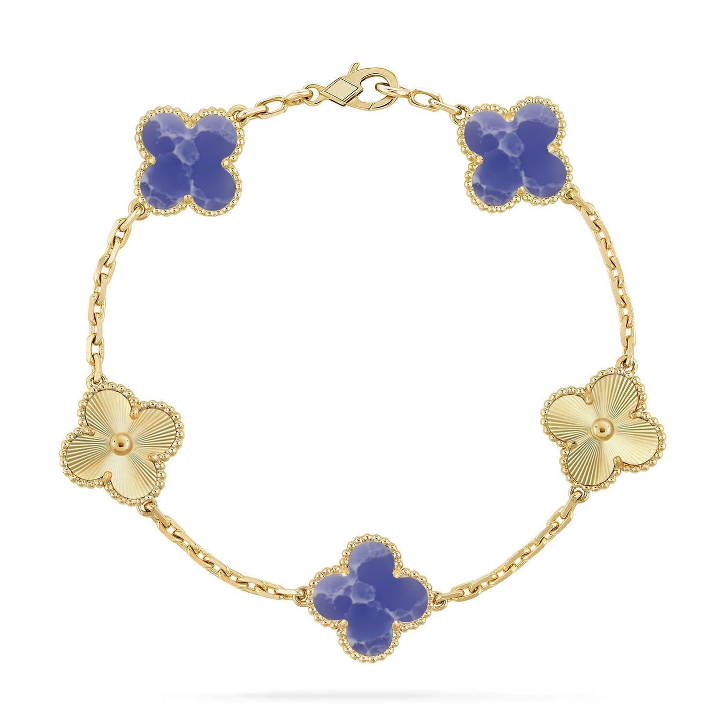 [⭐Glow Muse] مجموعة أساور CLOVER 5 MOTIF BLUE VEINS
