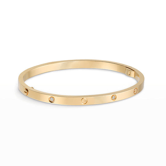 [Glow Muse] PULSERA LOVE 3.65 MM CON 6 DIAMANTES