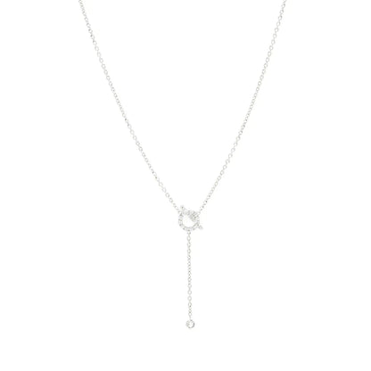 [Glow Muse]FINESSE SILVER DIAMOND NECKLACE