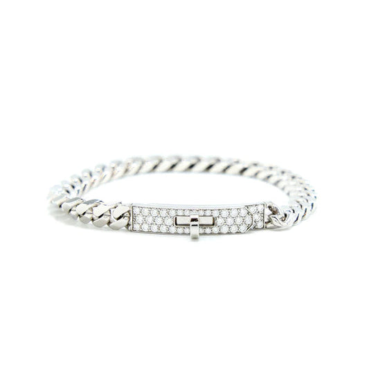 [Glow Muse] PULSERA KELLY CHAIN PLATA Y DIAMANTES
