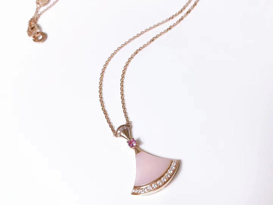 [Glow Muse]COLLAR DREAM NACAR ROSA DIAMANTE