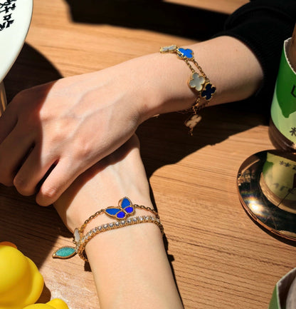 [Glow Muse]PULSERA DE 5 MOTIVOS DE MARIPOSA LUCKY SPRING