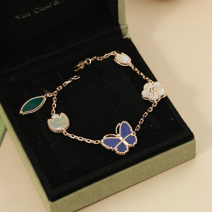 [Glow Muse]PULSERA DE 5 MOTIVOS DE MARIPOSA LUCKY SPRING
