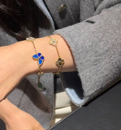 [Glow Muse]PULSERA DE 5 MOTIVOS DE MARIPOSA LUCKY SPRING