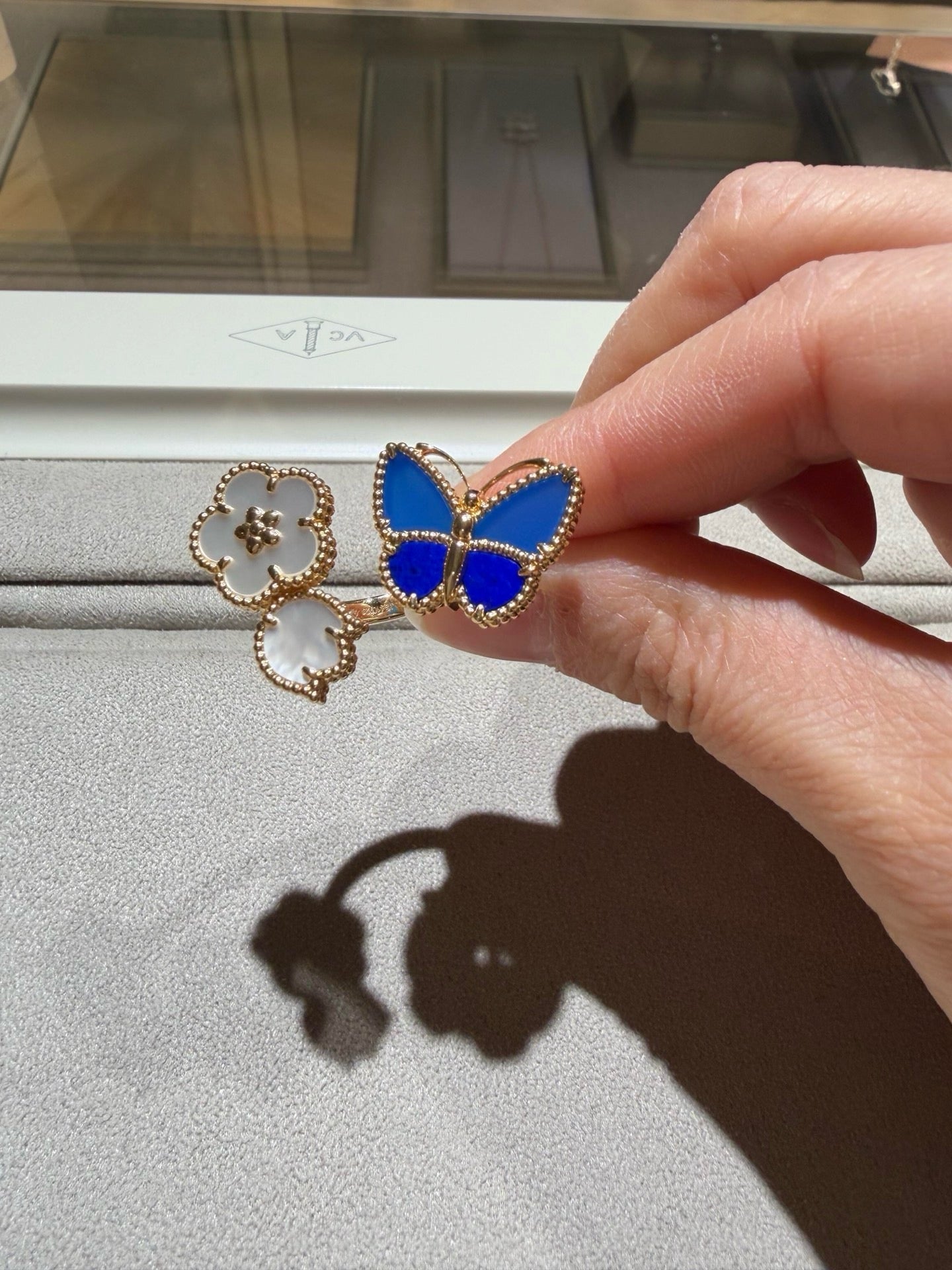 [Glow Muse]ANILLOS ABIERTOS DE MARIPOSA LUCKY SPRING