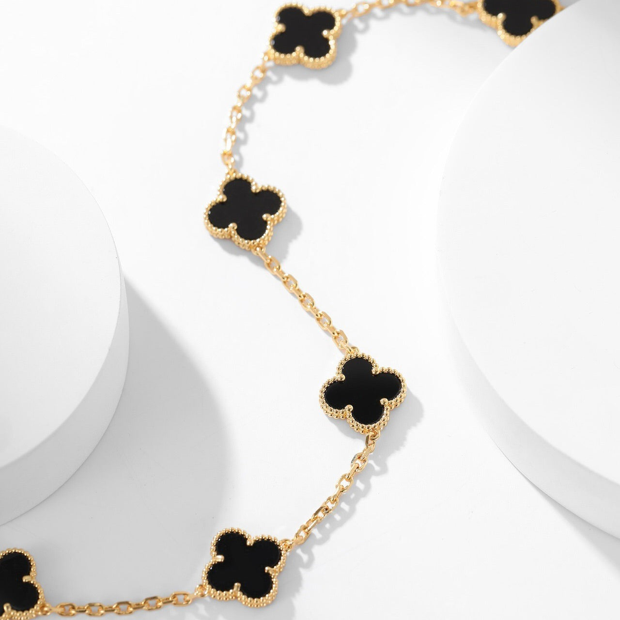 [Glow Muse]COLLAR ONYX TRÉBOL 10 MOTIVOS