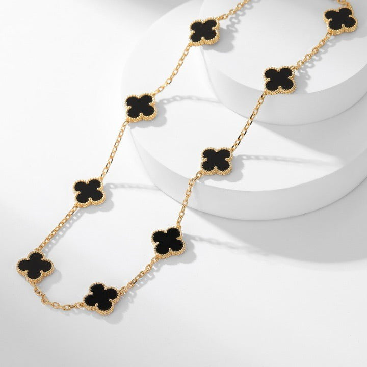 [Glow Muse]COLLAR ONYX TRÉBOL 10 MOTIVOS