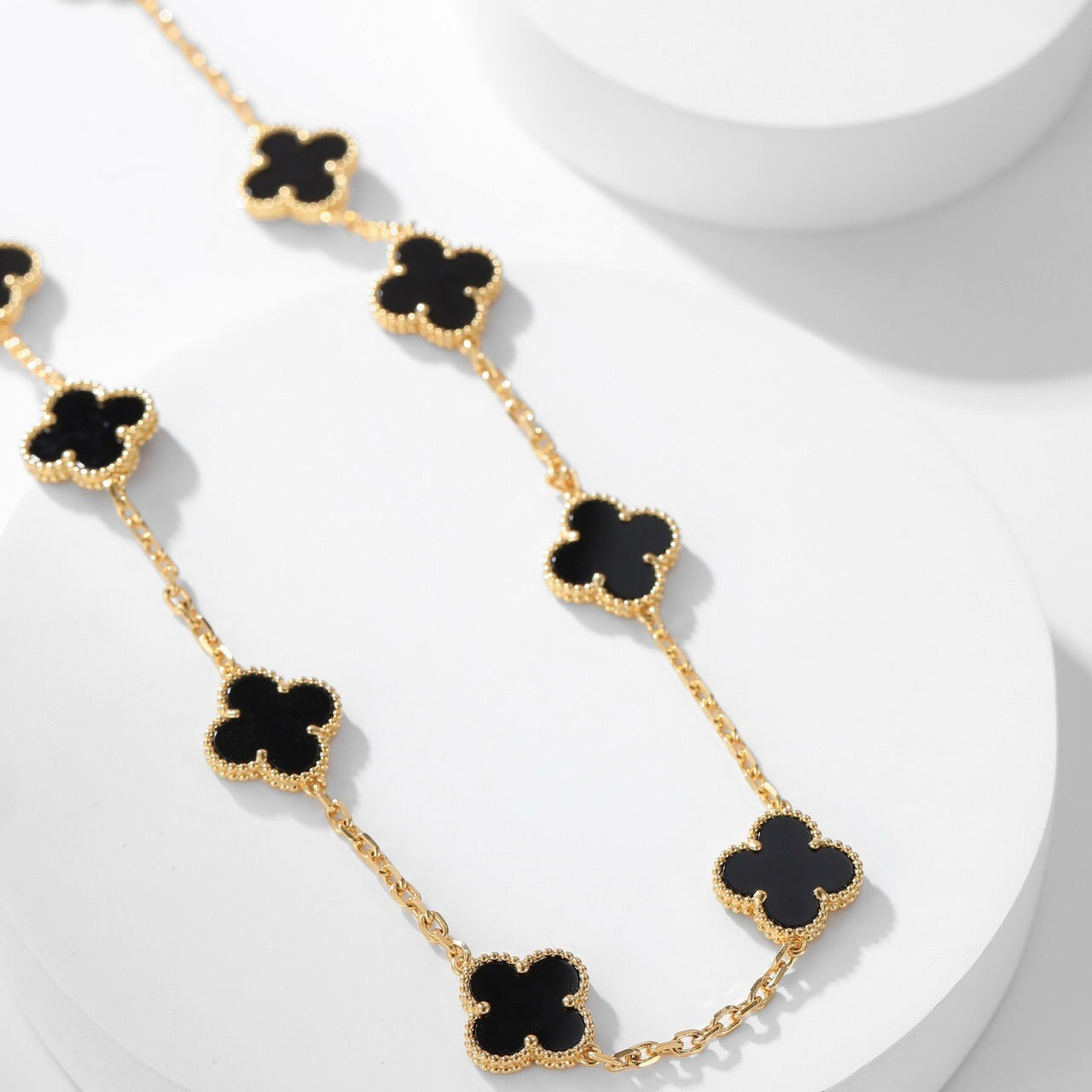 [Glow Muse]COLLAR ONYX TRÉBOL 10 MOTIVOS