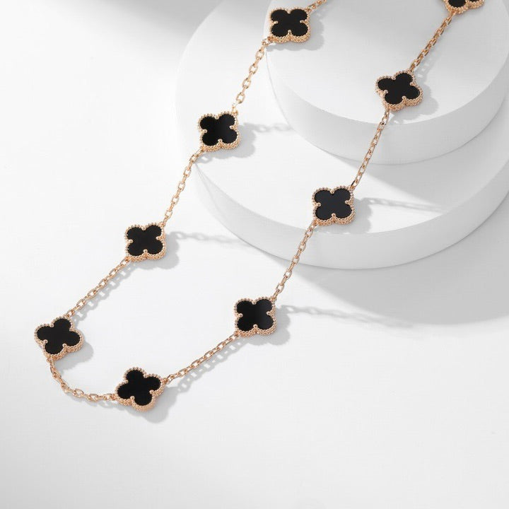 [Glow Muse]COLLAR ONYX TRÉBOL 10 MOTIVOS