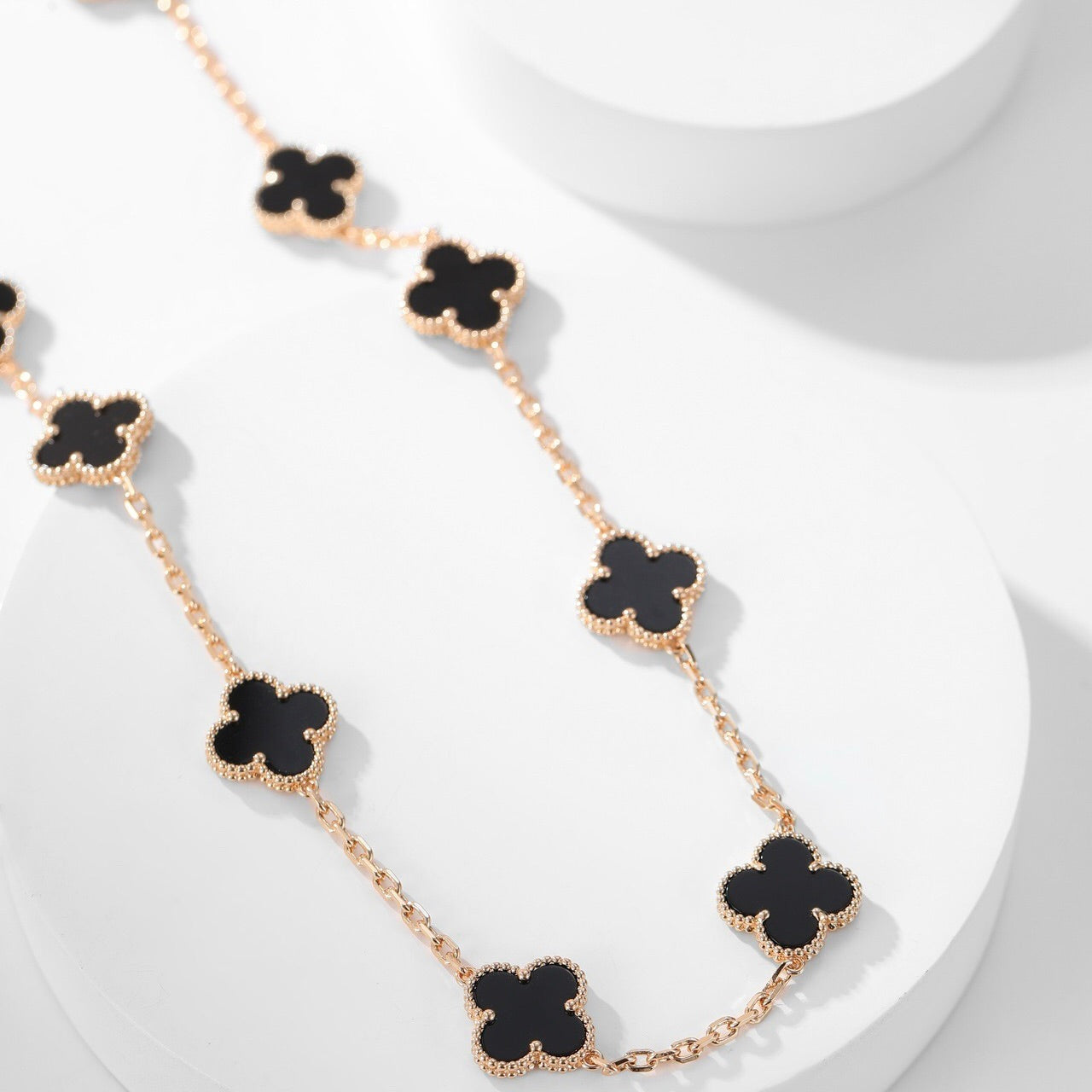 [Glow Muse]COLLAR ONYX TRÉBOL 10 MOTIVOS