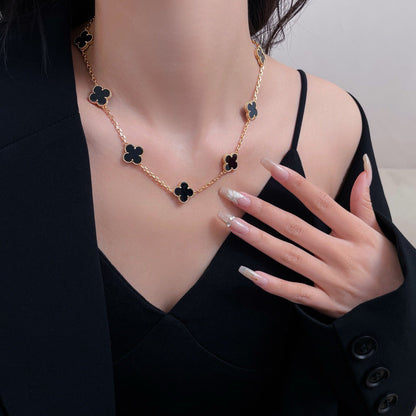 [Glow Muse]COLLAR ONYX TRÉBOL 10 MOTIVOS