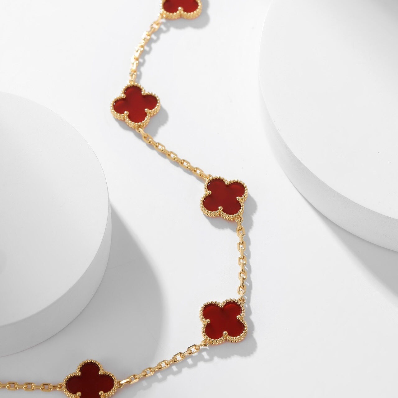 [Glow Muse]COLLAR TRÉBOL 10 MOTIVOS CORNALINA