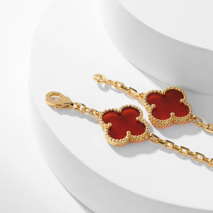 [Glow Muse]COLLAR TRÉBOL 10 MOTIVOS CORNALINA
