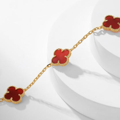[Glow Muse]COLLAR TRÉBOL 10 MOTIVOS CORNALINA