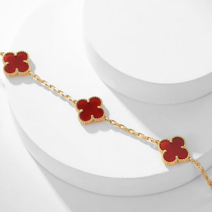 [Glow Muse]COLLAR TRÉBOL 10 MOTIVOS CORNALINA